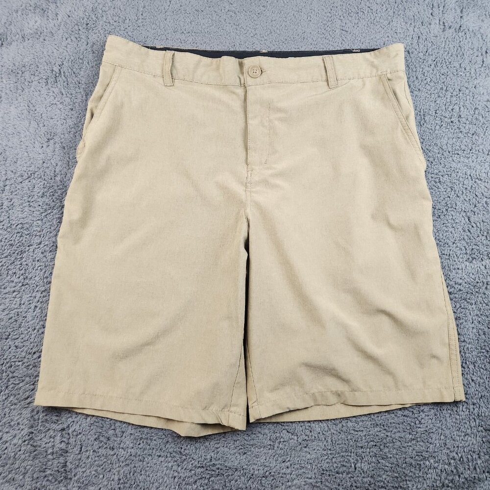 OP 11" Hybrid Shorts Size 38 Beige 4-Way Stretch Moisture Wicking Casual Daily